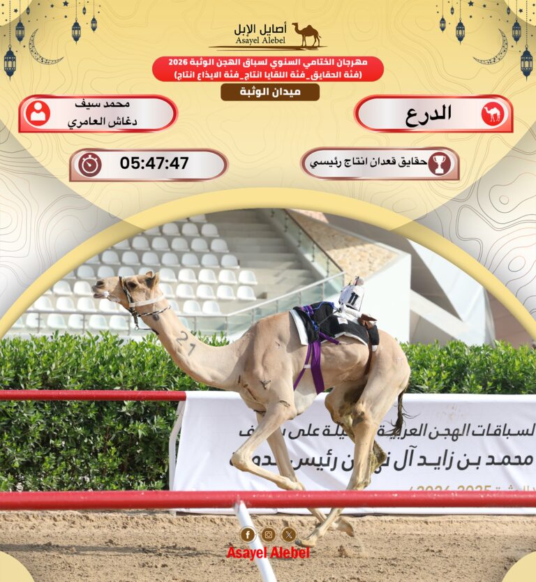 منافسات سباق مهرجان الوثبة الختامي السنوي 2026 تتواصل .. ننشر نتائج اليوم الثالث